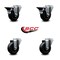 Service Caster 3.5'' Soft Rubber Wheel Swivel Bolt Hole Caster Set with 2 Posi Lock Brakes, 4PK SCC-BH20S3514-SRS-PLB-2-S-2 - alternate 4